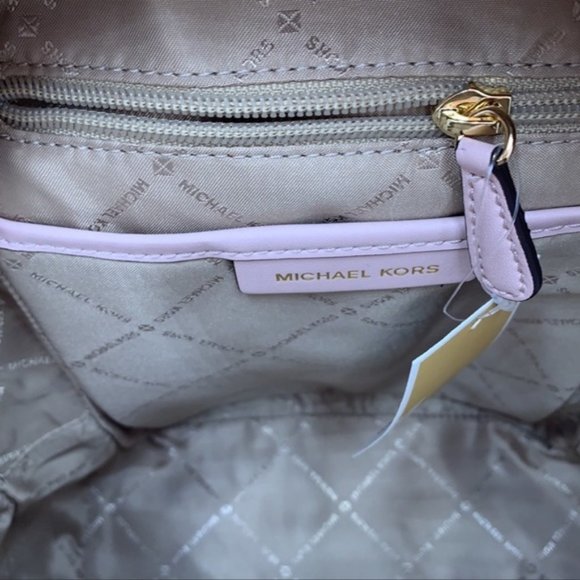 Michael Kors Adina Medium Backpack Leather Powder Blush - Picture 10 of 16